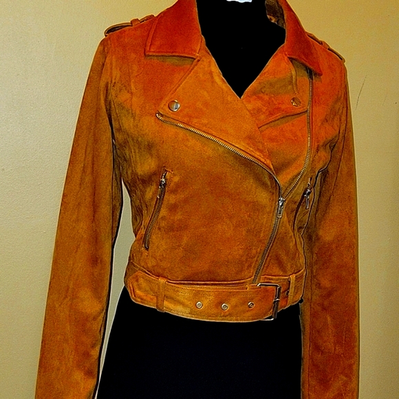 FOREVER 21 Suede Biker Style Jacket. Size XS. BEAUTIFUL! - Picture 2 of 5